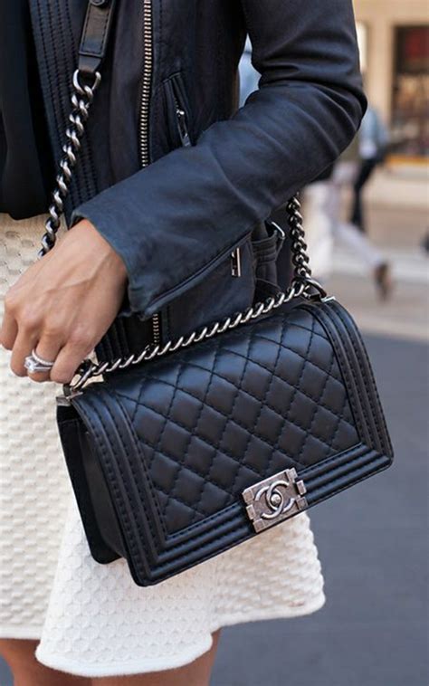 chanel tasche schwarz weiß